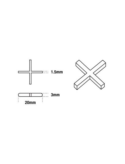 DTA Tile Spacers 1.5mm X 100pcs - Tradie Cart