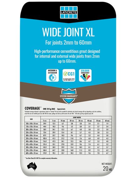 Laticrete Wide Joint XL White 20kg Grout - Tradie Cart