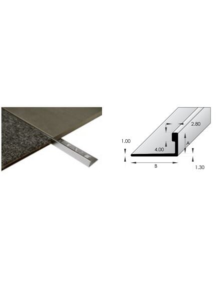 BAT Aluminium Tiling Angle Brushed Nickel 10mm X 3m Long - Tradie Cart