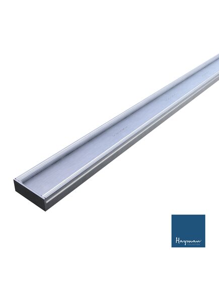 Hayman Aluminum Tile Insert Drain Brushed Silver 100mm X 35mm - Tradie Cart