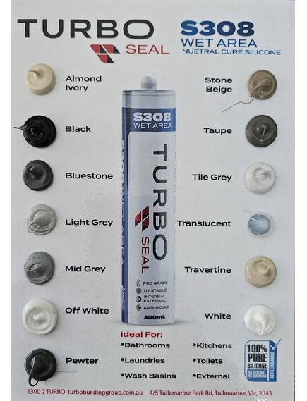 TurboSeal S308 Off White 300ml Wet Area Silicone - Tradie Cart