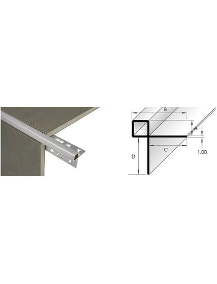 BAT Mosaic Corner Guard Matt Silver 12mm X 3m - Tradie Cart